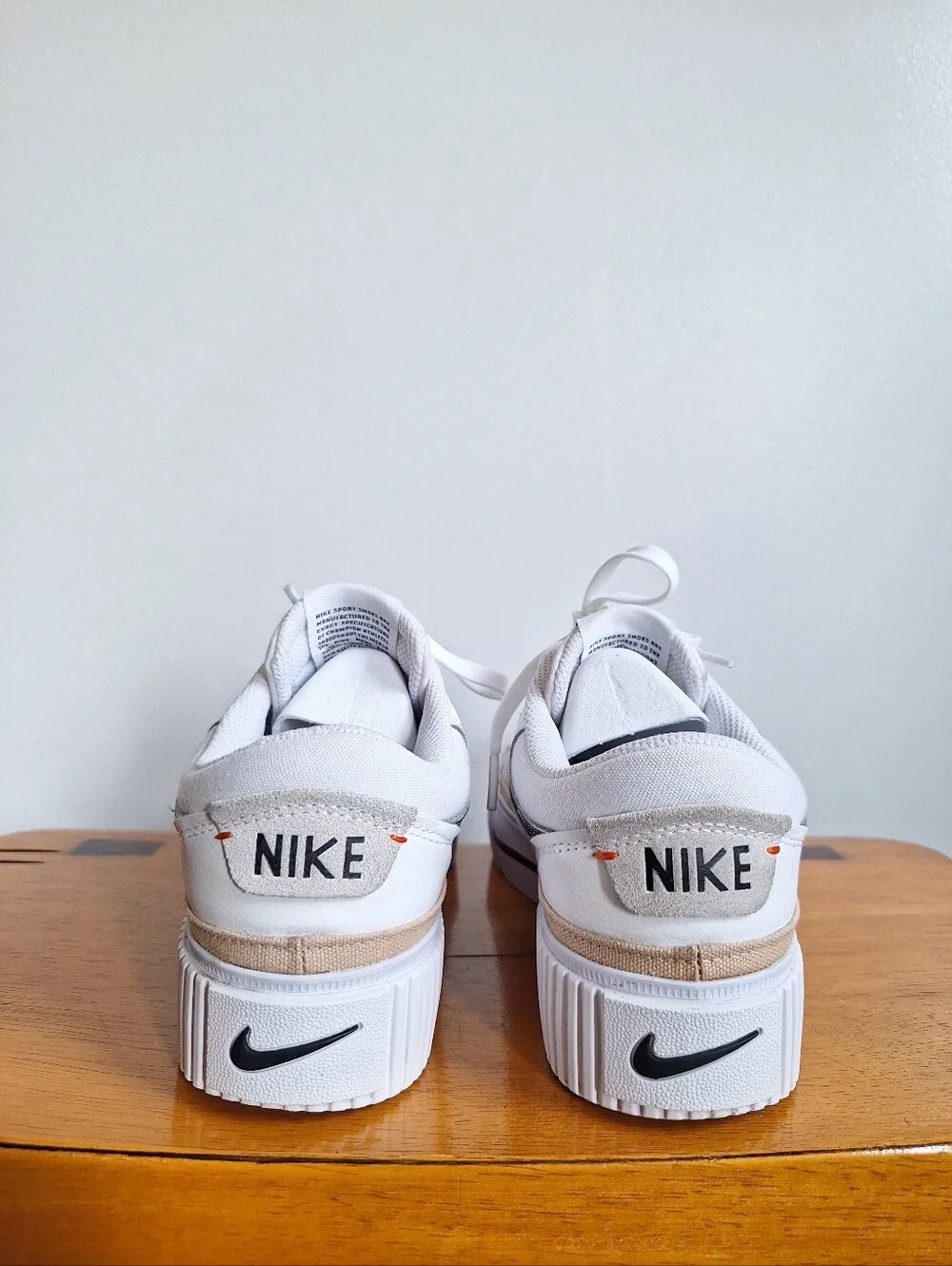 Nike Court Legacy Lift Women's White And Black Size 7.5